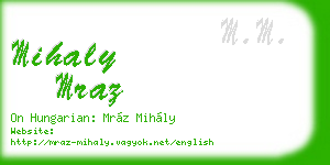 mihaly mraz business card